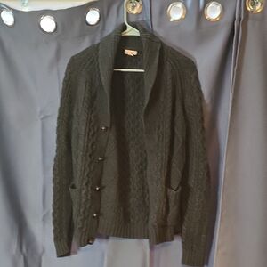 Merona Dark Gray Cable Knit Cardigan